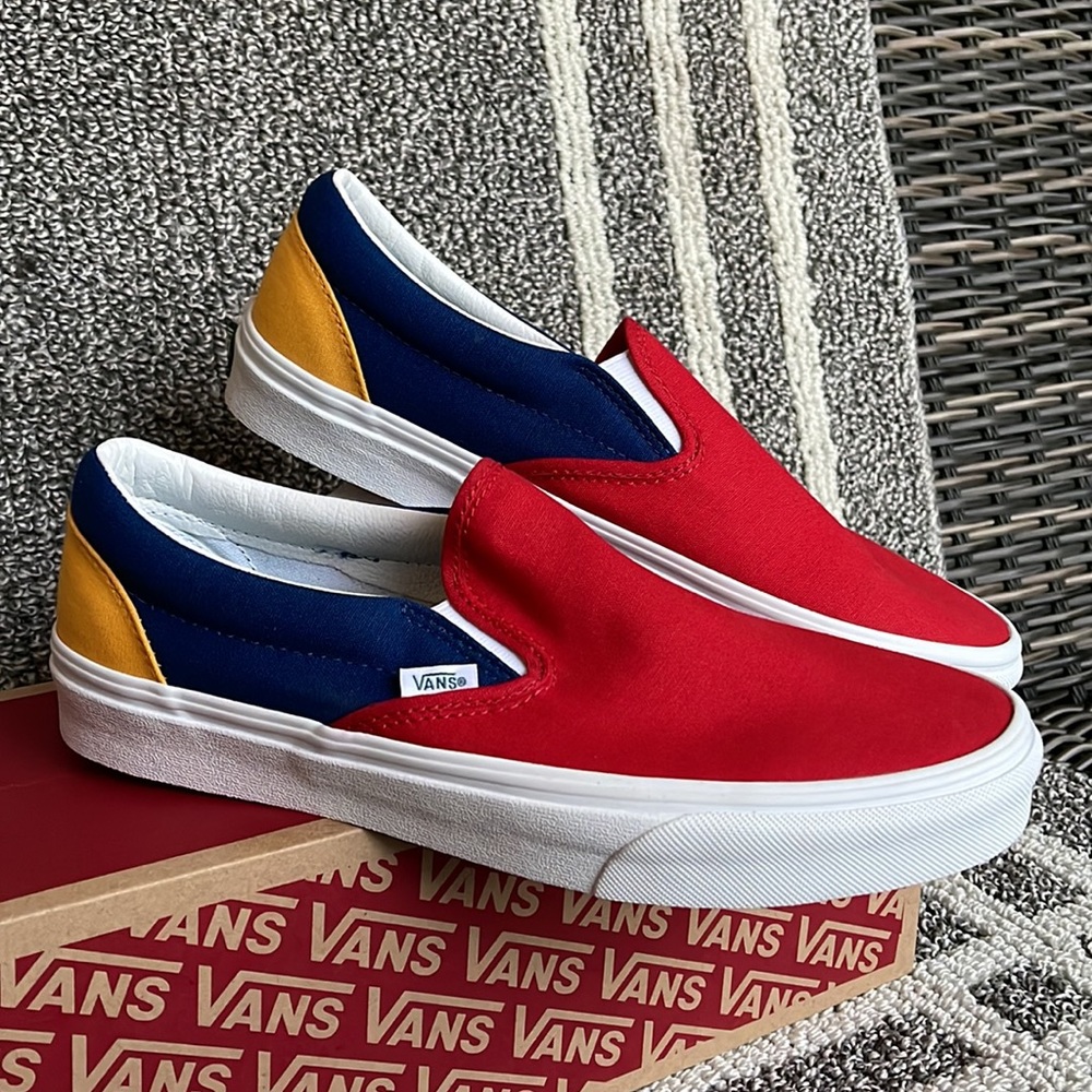 Vans Classic Slip-On Vans Yacht Club Red/Blue MENS - Picture 6 of 16